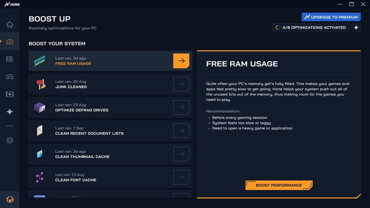 Hone screenshot image