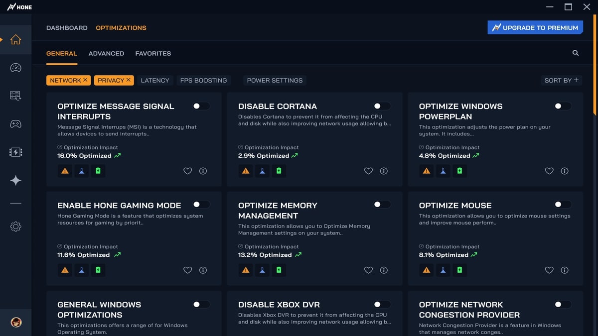 Hone screenshot image